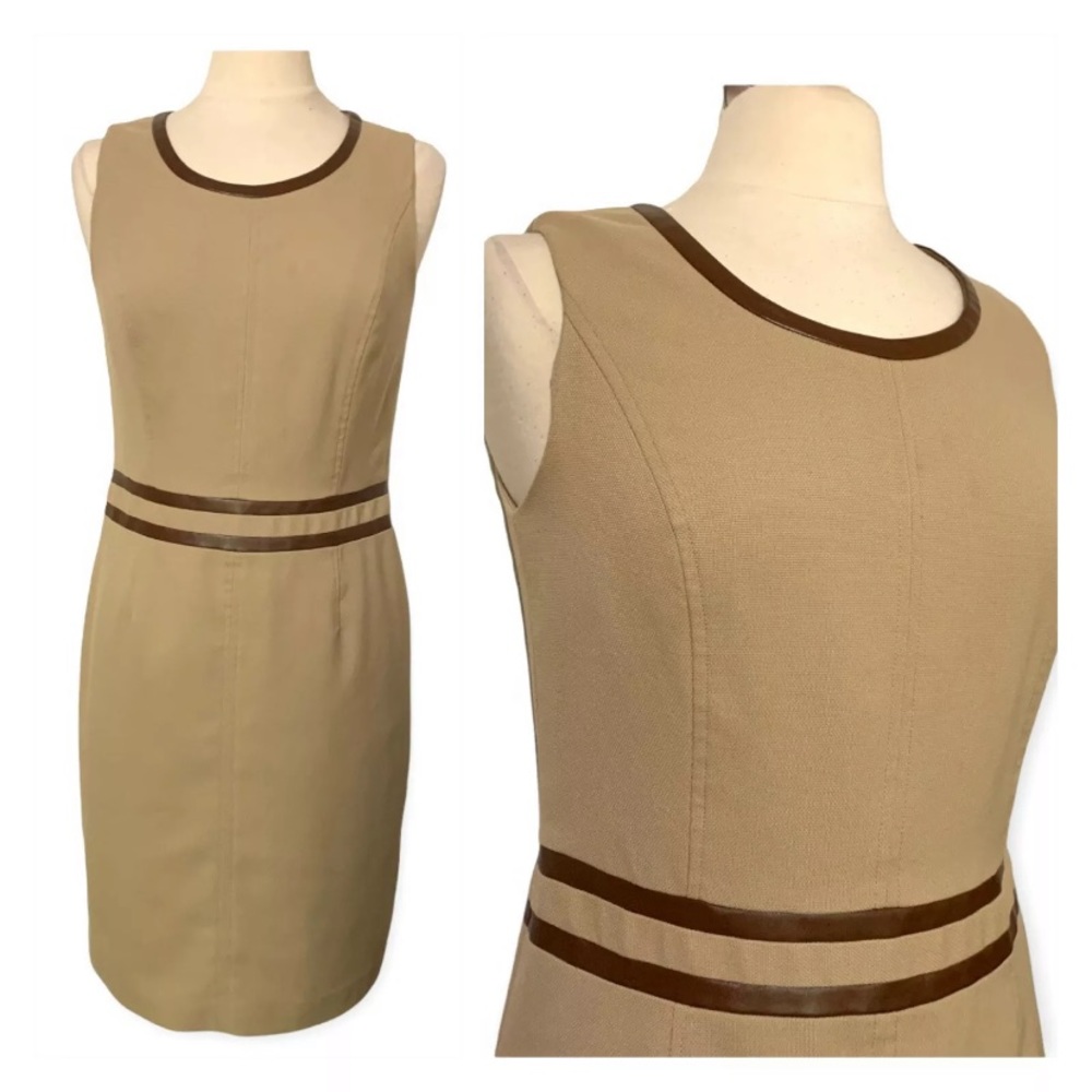 Anne Klein Tan Sleeveless Dress